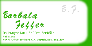 borbala feffer business card